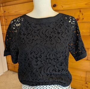 Banana Republic Black Lace Blouse
